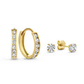 Dara Brillane Stone Earrings Set | Gold