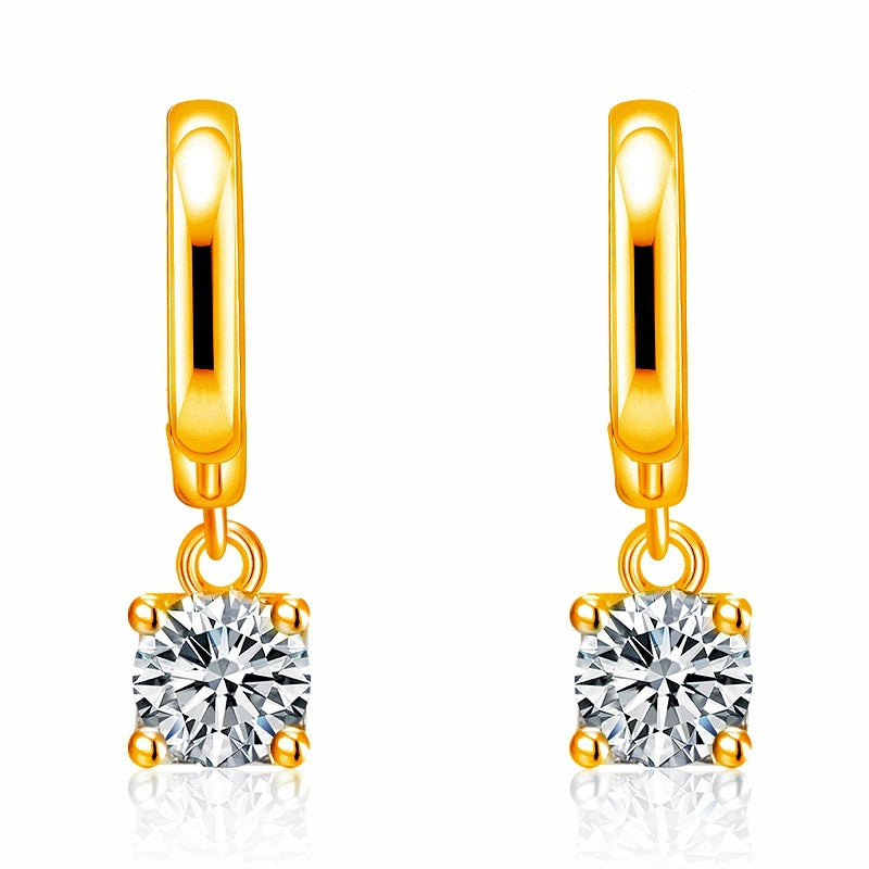 Aurora Square Drop Earrings | Gold