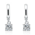 Aurora Square Drop Earrings | White gold